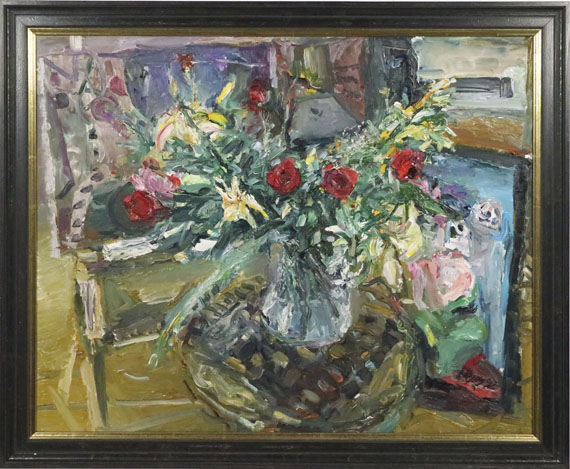 Bernhard Heisig - Atelierstillleben mit Blumenbouquet - Cornice