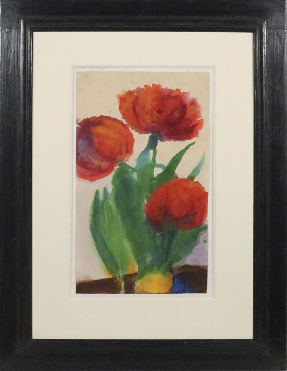 Emil Nolde - Drei rote Tulpen - Cornice