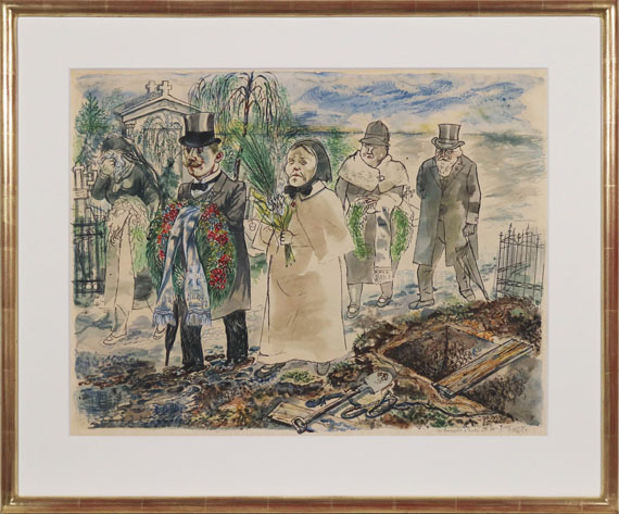 George Grosz - Grablegung/ Letzte Instanz/ He was a good provider - Cornice