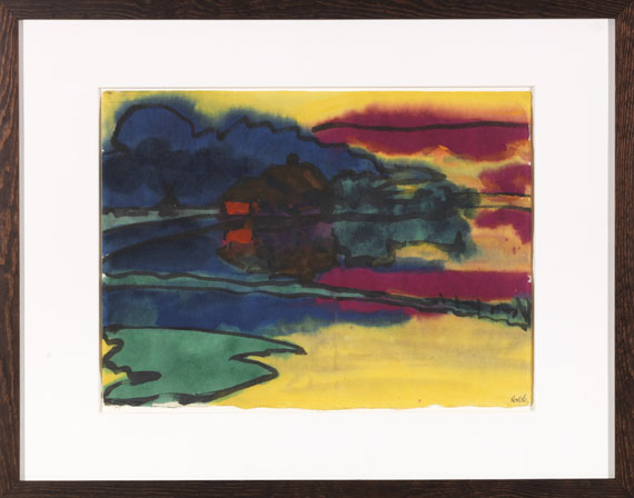 Emil Nolde - Landschaft um Utenwarf (Wiedau-Niederung mit Hof Petersen) - Cornice