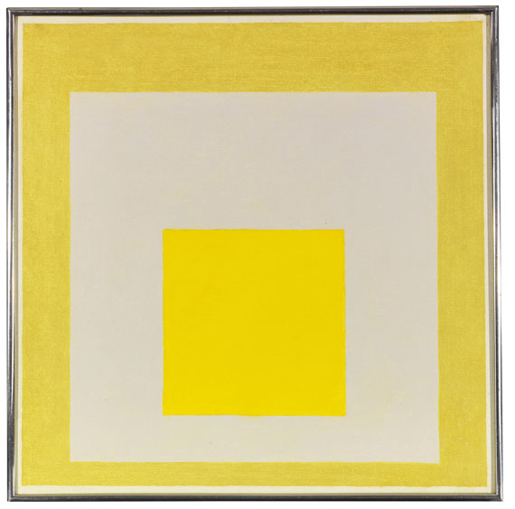 Josef Albers - Study for Homage to the Square: Two Yellows with Silvergray