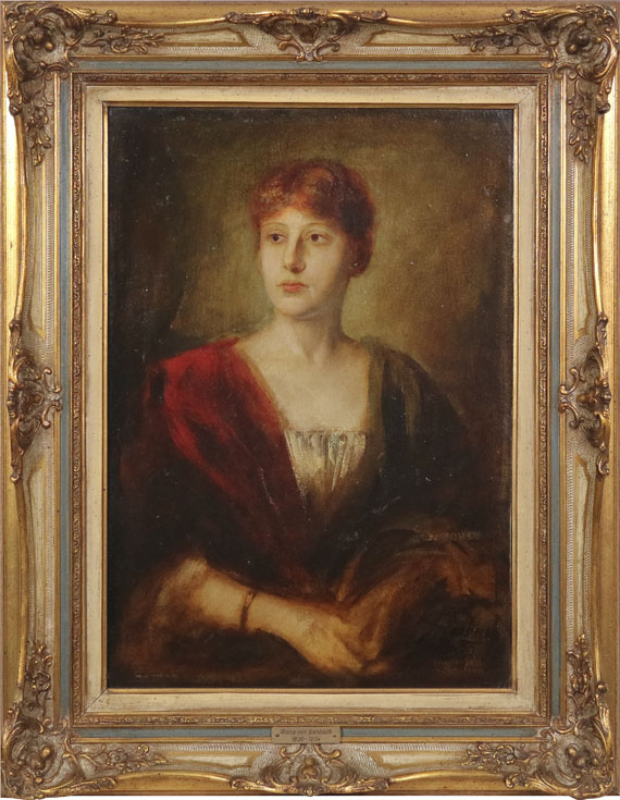 Franz von Lenbach - Porträt einer jungen Dame - Cornice