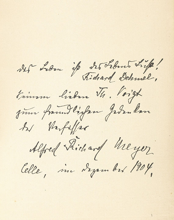 Alfred Richard Meyer - Colombine, VA u. Widmungsexemplar.