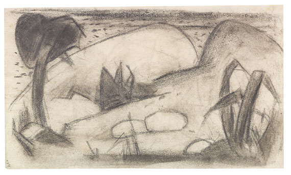 Franz Marc - Abstrahierte exotische Landschaft