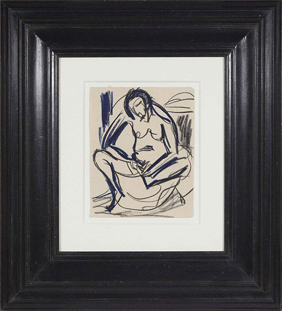 Ernst Ludwig Kirchner - Sitzender weiblicher Akt - Cornice