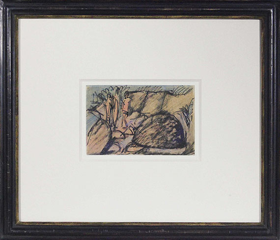 Ernst Ludwig Kirchner - Drei Figuren auf Fehmarn (Postkarte) - Cornice