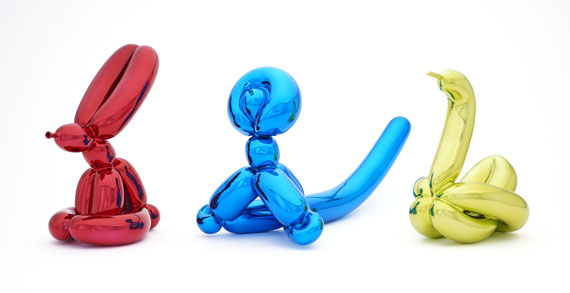 Jeff Koons - Balloon Rabbit (Red). Balloon Monkey (Blue). Balloon Swan (Yellow) - Altre immagini