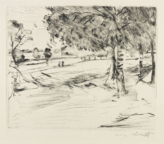 Lovis Corinth - 3 Bll. Tiergarten. Landschaft. Selbstbildnis