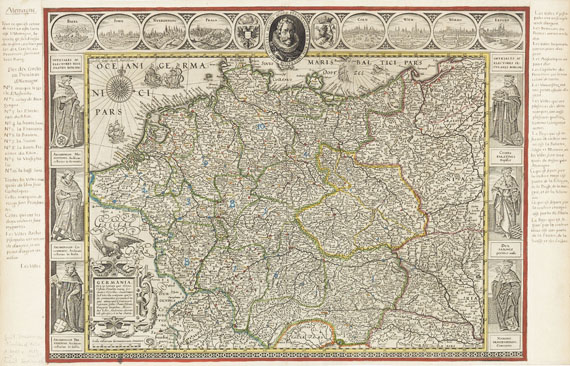 Willem Janszoon Blaeu - 1 Bl. Germania (mit drei Randleisten)