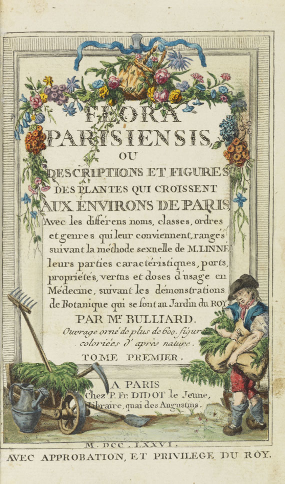 Pierre Bulliard - Flora Parisiensis. 6 Bände