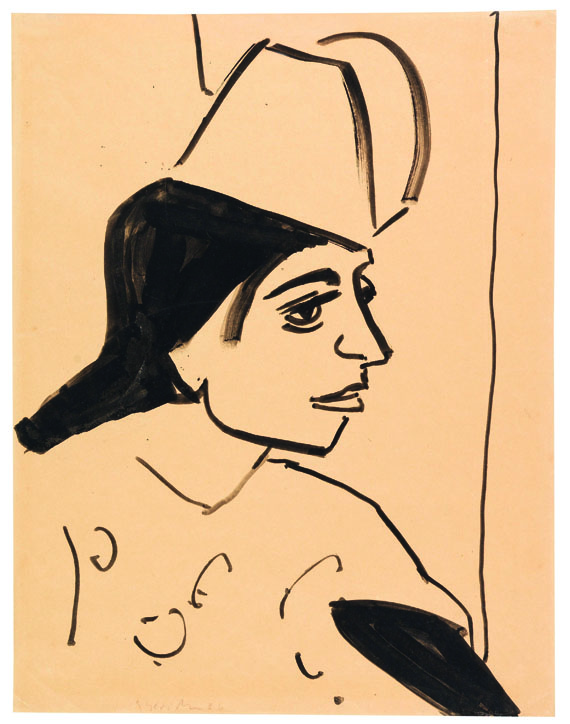 Ernst Ludwig Kirchner - Mädchenkopf