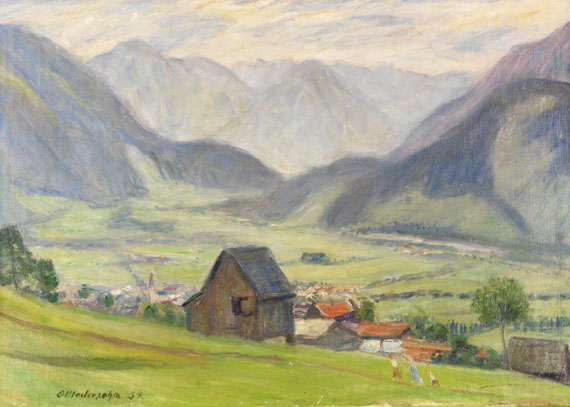 Otto Modersohn - Blick ins Tal (Hindelang)