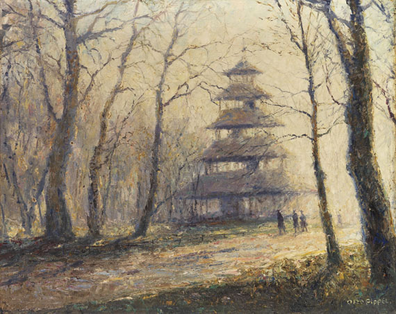 Otto Pippel - Morgenlicht am Chinesischen Turm in München