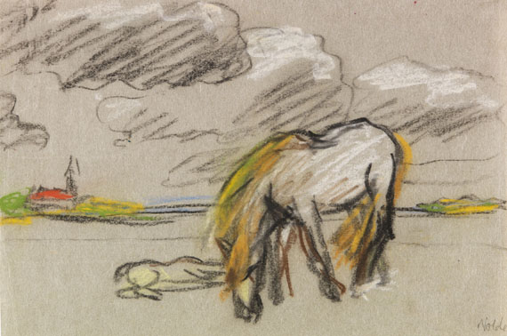 Nolde - Pferd mit Fohlen