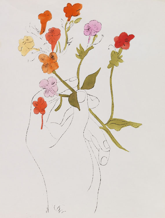 Andy Warhol - Hand and Flowers