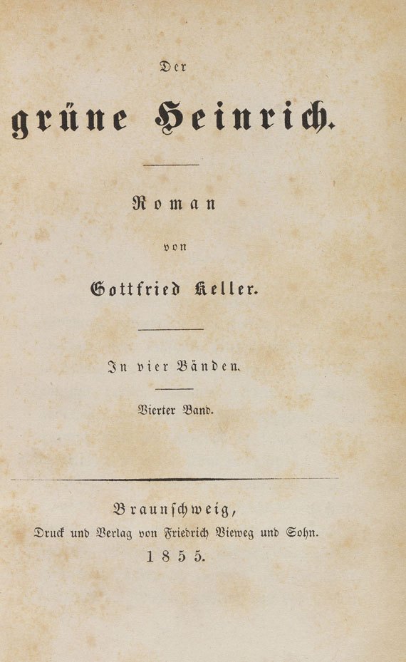 Gottfried Keller - Der grüne Heinrich