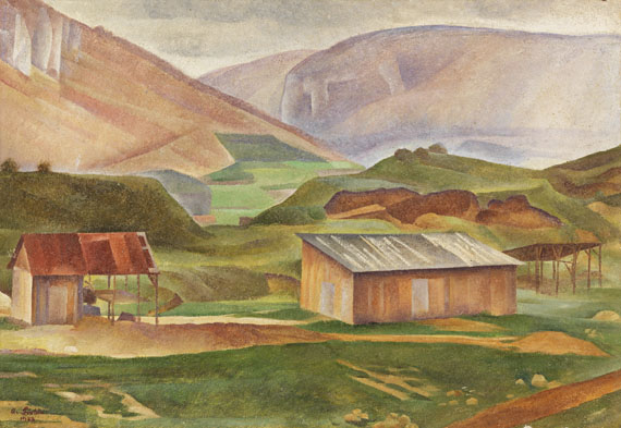 Albert Birkle - Oberes Donautal mit Schuppen