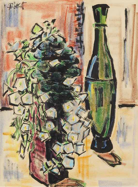 Karl Schmidt-Rottluff - Stillleben mit grüner Vase