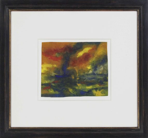 Emil Nolde - Abendmeer mit blauem Dampfer - Cornice