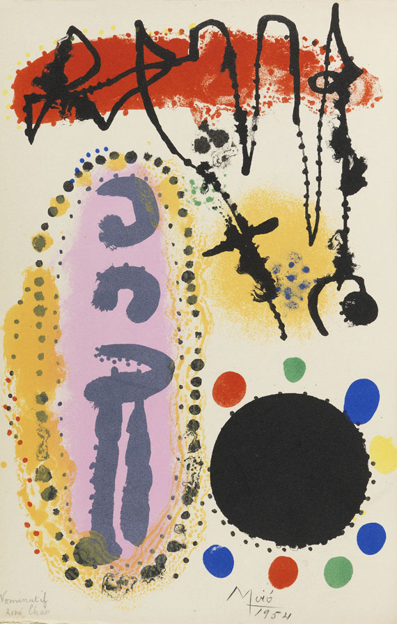 René Char - A la santé du serpent. Mit Orig.-Lithographie von J. Miró