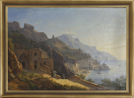 Carl Morgenstern - Blick auf das Kapuzinerkloster bei Amalfi - Cornice