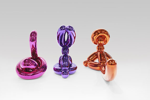 Jeff Koons - Balloon Swan (Magenta). Balloon Rabbit (Violet). Balloon Monkey (Orange) - Altre immagini