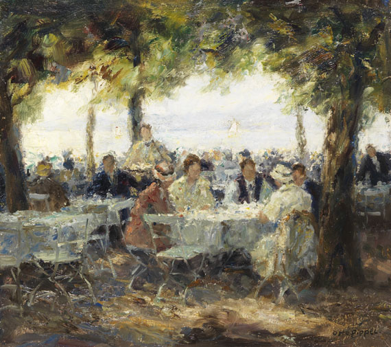 Otto Pippel - Wirtsgarten am Starnberger See