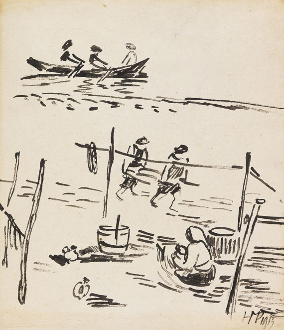 Hermann Max Pechstein - Fischer am Strand