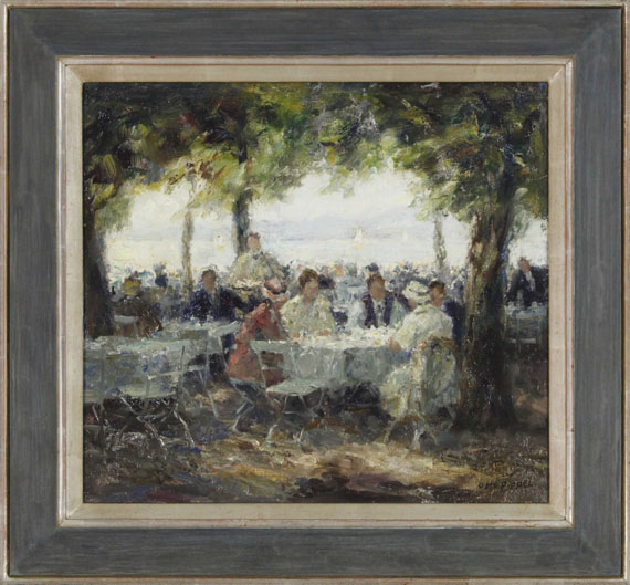 Otto Pippel - Wirtsgarten am Starnberger See - Cornice