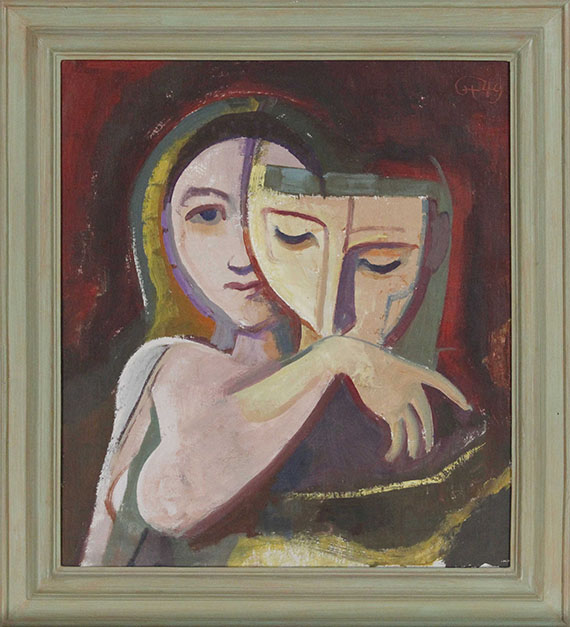 Karl Hofer - Mädchen mit Maske - Cornice