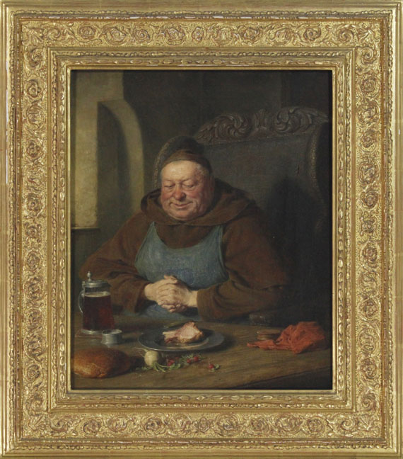 Eduard von Grützner - Vesperzeit - Cornice