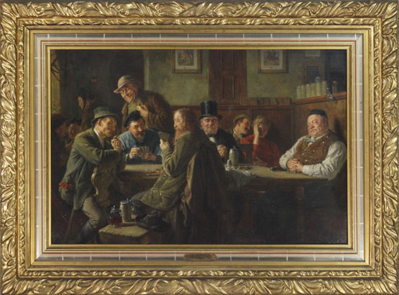 Eduard von Grützner - Vorstadtkneipe - Cornice