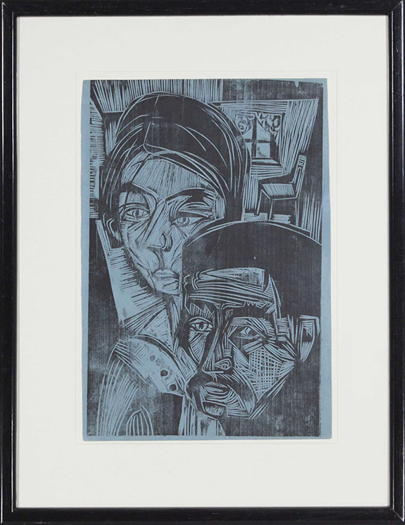 Ernst Ludwig Kirchner - Bauernpaar in der Hütte (Andres und Annamargret Müller) - Cornice