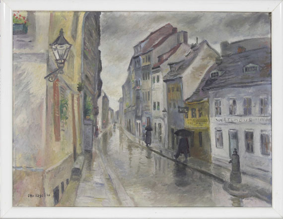 Otto Nagel - Petristrasse im Regen - Cornice