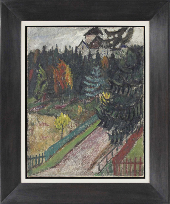 Gabriele Münter - Landschaft bei Stockholm (Naturstudie aus Dänemark) - Cornice