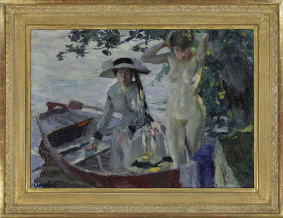 Edward Cucuel - Après le bain - Cornice