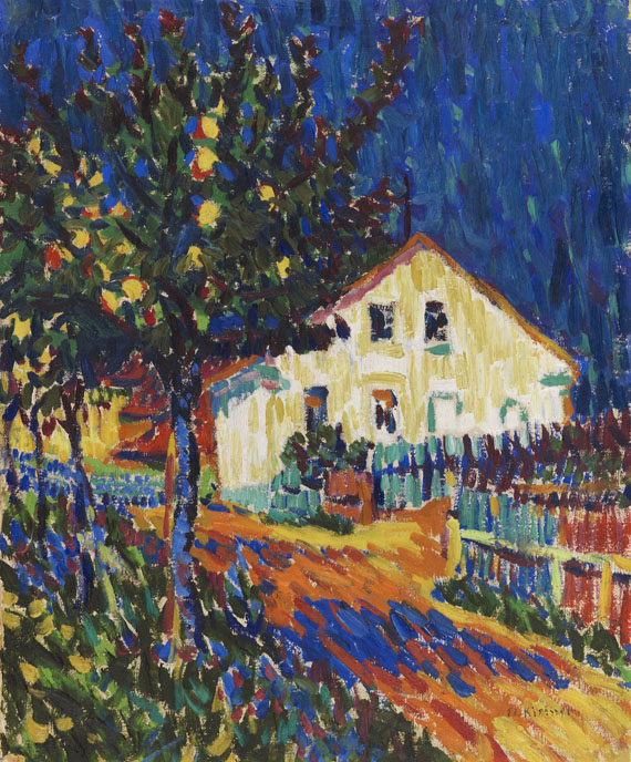 Ernst Ludwig Kirchner - Dorfstraße mit Apfelbäumen