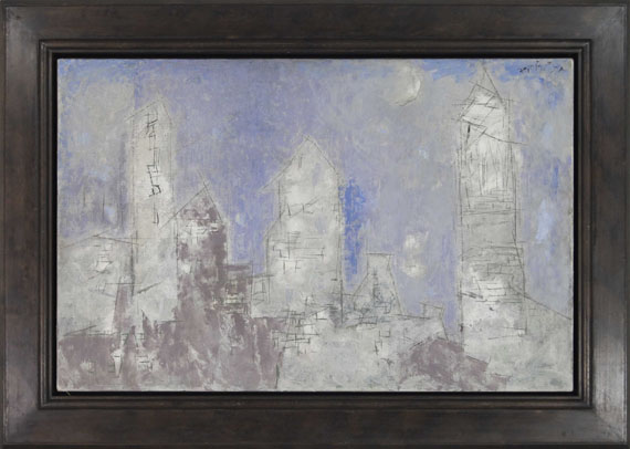 Lyonel Feininger - Manhattan, Dusk - Cornice
