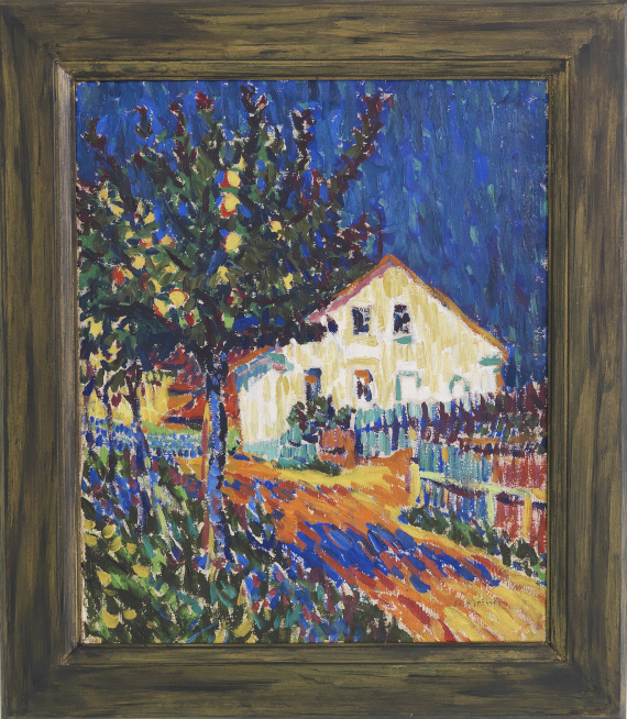 Ernst Ludwig Kirchner - Dorfstraße mit Apfelbäumen - Cornice