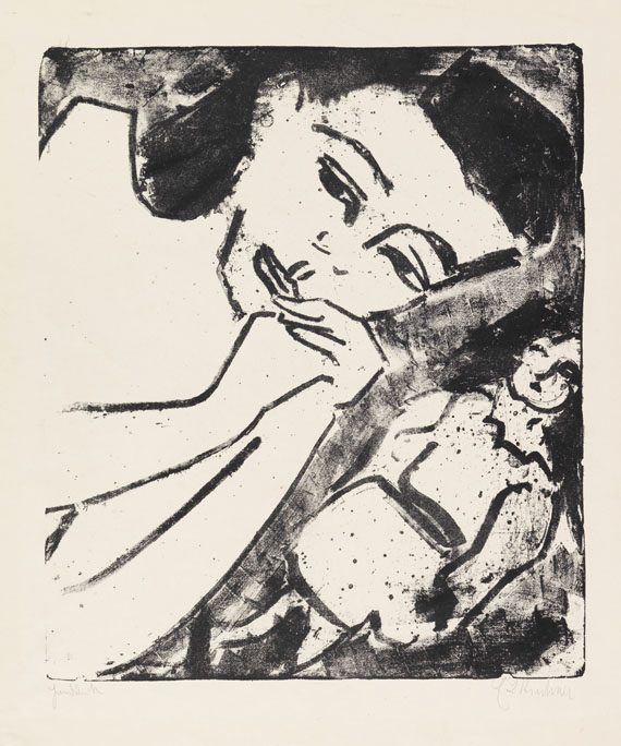 Ernst Ludwig Kirchner - Fränzikopf mit Puppe