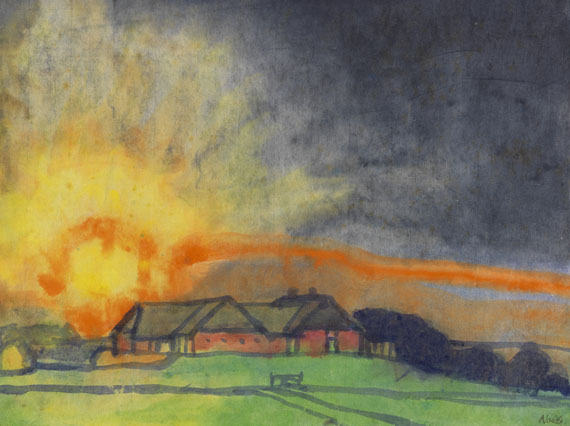 Emil Nolde - Sonnenaufgang über Hof Seebüll