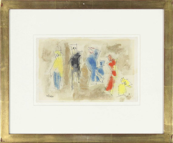 Lyonel Feininger - Untitled (Six Figures) - Cornice