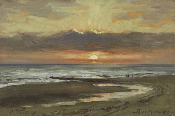 Carl Wuttke - Sonnenuntergang auf Borkum