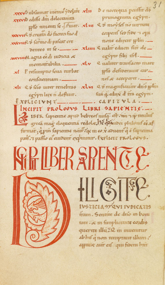 Biblia latina - Biblia latina. Handschrift auf Pergament, 12. Jahrhundert