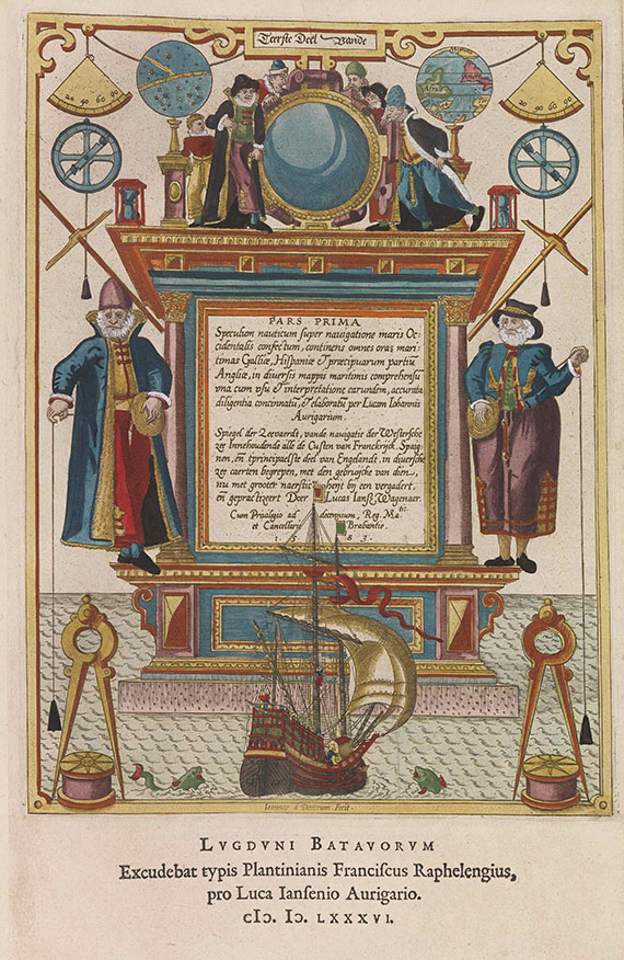 Lucas Janszoon Waghenaer - Speculum nauticum super navigatione maris, 2 Teile in 1 Band - Altre immagini