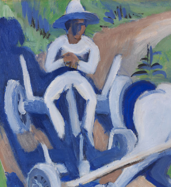 Ernst Ludwig Kirchner - Bauernwagen mit Pferd