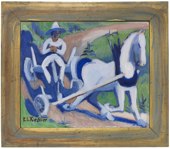 Ernst Ludwig Kirchner - Bauernwagen mit Pferd