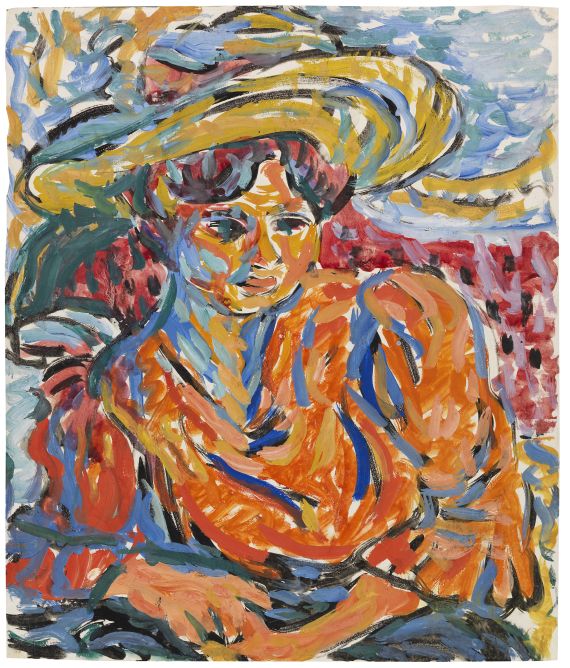 Ernst Ludwig Kirchner - Sitzende mit großem Hut, Emy Frisch / Szene im Atelier (Fränzi (Marzella) und Artistin) - Altre immagini