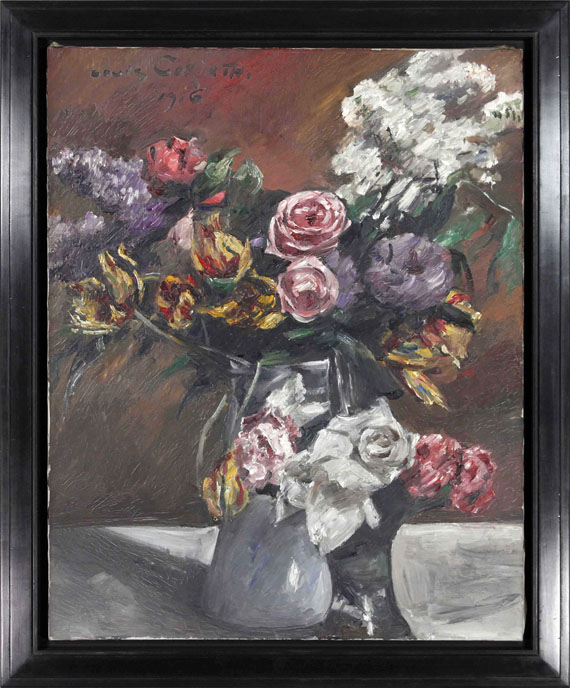 Lovis Corinth - Rosen, Tulpen und Flieder - Cornice