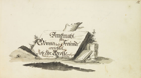 Album amicorum - Stammbuch des Verlegers Joh. Christian Grosse